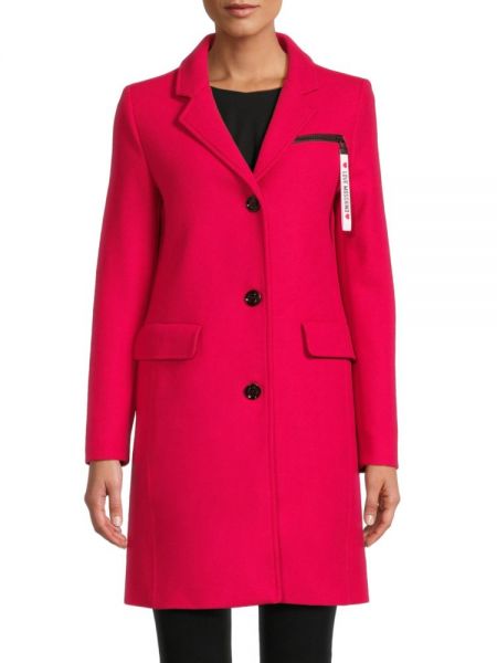 Красное шерстяное пальто Love Moschino