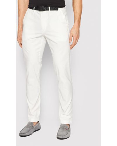 Pantaloni chino slim fit Calvin Klein alb