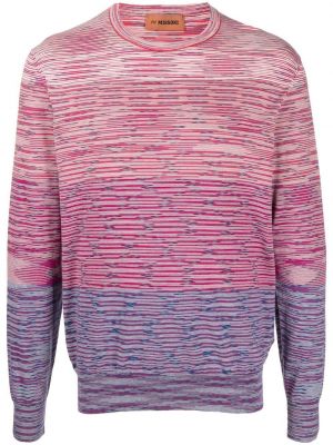 Pull à rayures en tricot Missoni rose