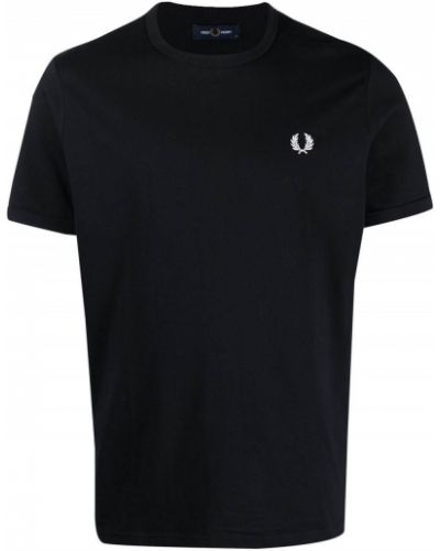 T-shirt med broderi Fred Perry blå