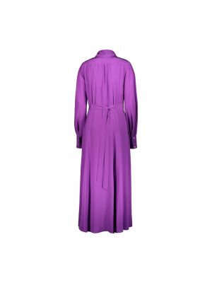 Vestido largo de crepé Rochas violeta