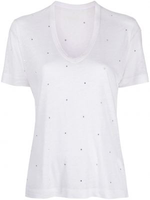 T-shirt con cristalli Zadig&voltaire bianco