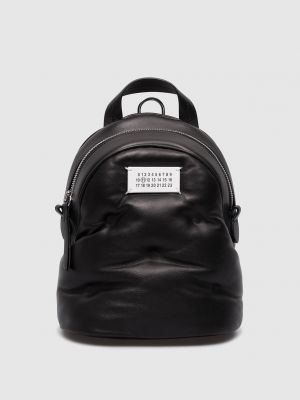 Кожаный рюкзак Maison Margiela черный