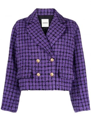 Tweed lang blazer Sandro lilla