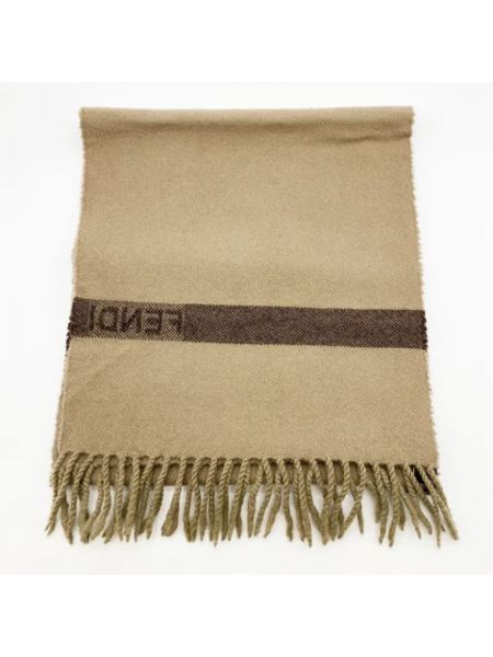 Bufanda de lana Fendi Vintage marrón