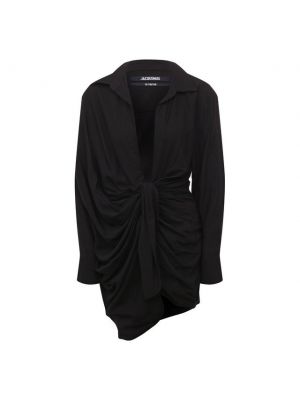 Черное платье из вискозы Jacquemus