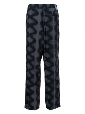 Rovné kalhoty s potiskem s abstraktním vzorem Mcq černé