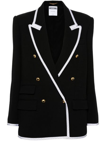 Dobbeltradet blazer Moschino sort