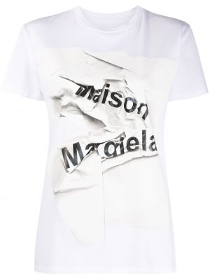 Camiseta con estampado Maison Margiela blanco
