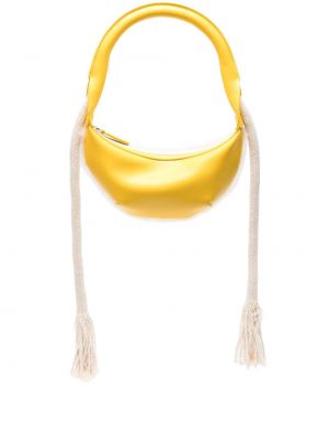 Δερμάτινη τσάντα ώμου Dentro κίτρινο