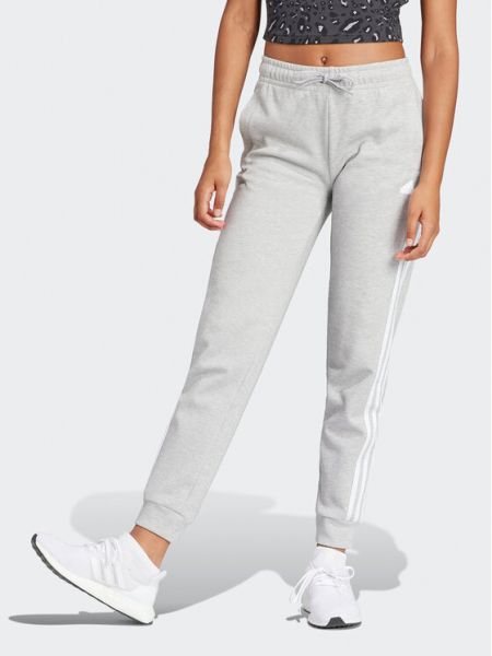 Смугасті спортивні штани Adidas сірі