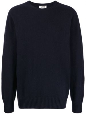 Пуловер с кръгло деколте Ymc синьо