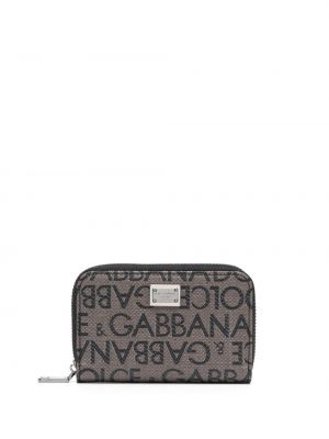 Žakárová bavlnená peňaženka Dolce & Gabbana