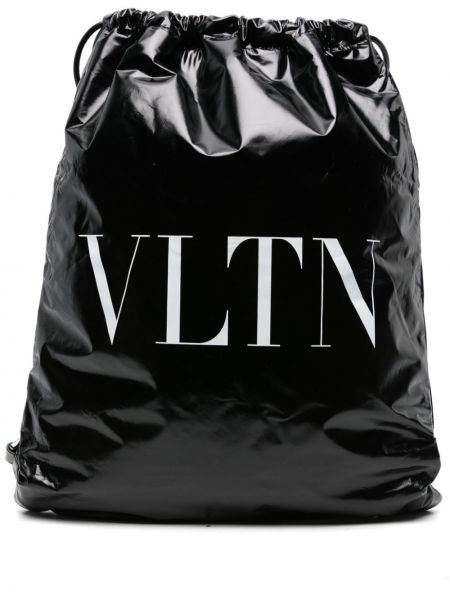 Lakkozott bőr hátizsák Valentino Garavani Pre-owned fekete