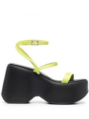 Chunky kožené sandále Vic Matié zelená
