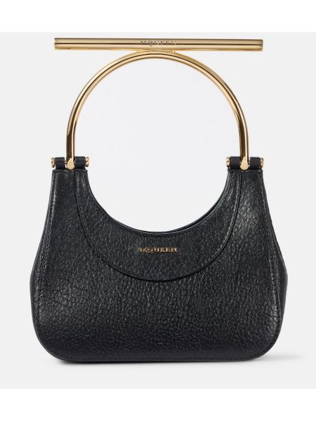 Lær mini bag Alexander Mcqueen svart