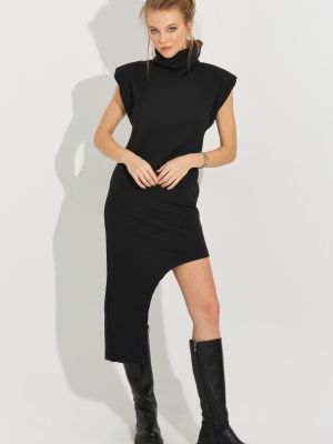 Asymetrické midi šaty Cool & Sexy černé