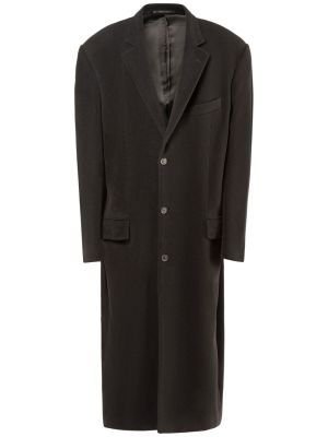 Płaszcz z kaszmiru oversize Balenciaga czarny