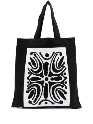 Bolso shopper con estampado con estampado abstracto 10 Corso Como negro