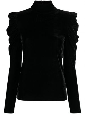 Aksamitna bluzka Patbo czarna