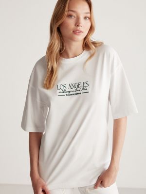 Oversized tričko Grimelange biela