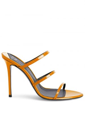 Sandale din piele Giuseppe Zanotti portocaliu