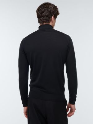 Jersey cuello alto de lana de tela jersey John Smedley negro