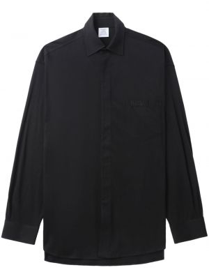 Bombažna srajca Vetements črna