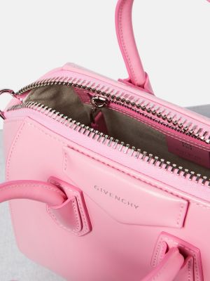Iš natūralios odos shopper rankinė Givenchy rožinė