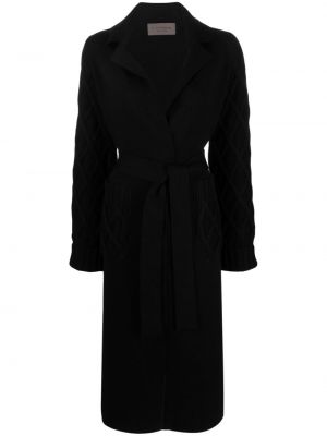 Černý pletený kabát D.exterior