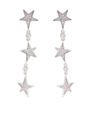 Cercei de cristal cu stele Kate Spade argintiu