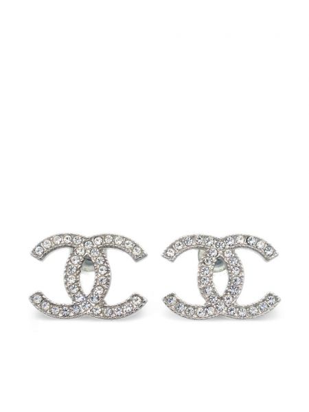 Καρφωτά σκουλαρίκια Chanel Pre-owned ασημί
