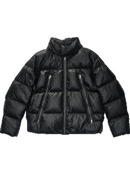 Кожаная куртка из искусственной кожи Mm6 Maison Margiela черная