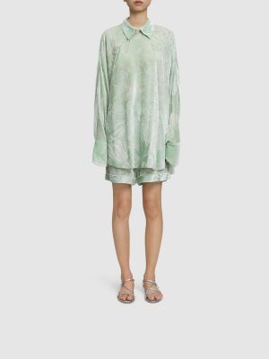 Šilkinė marškiniai Mithridate žalia