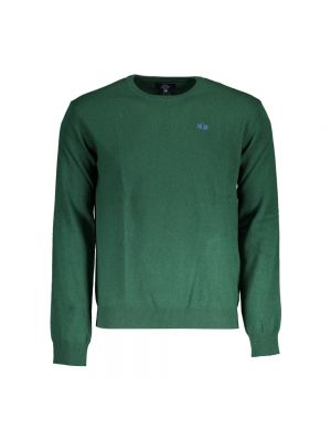 Haftowany sweter La Martina zielony