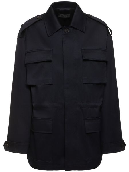 Veste militaire en coton Nili Lotan bleu