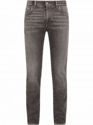 Jeans skinny taille basse slim Dolce & Gabbana gris