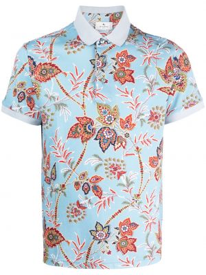 Polo majica s cvetličnim vzorcem s potiskom Etro