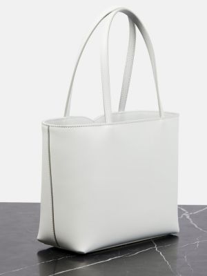 Kožna shopper torbica Dolce&gabbana bijela