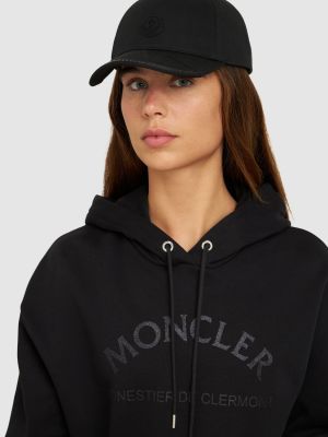 Medvilninis kepurė su snapeliu Moncler juoda