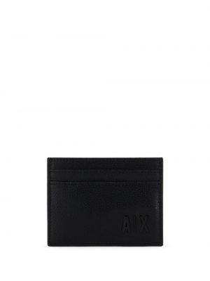 Kožená peňaženka Armani Exchange čierna