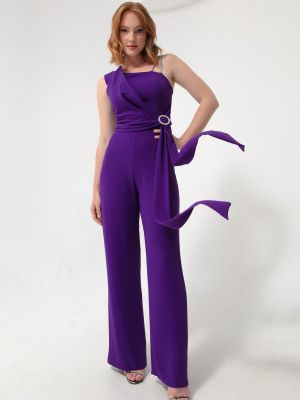Asymetrické večerní šaty Lafaba fialové