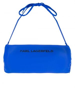 Компект бикини с принт Karl Lagerfeld синьо