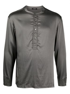 Hodvábna košeľa Tom Ford sivá