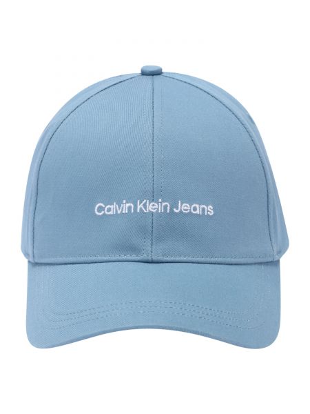 Шапка с козирки Calvin Klein Jeans синьо