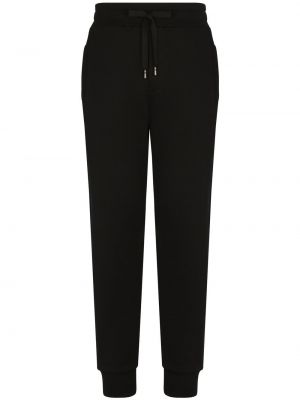 Памучни спортни панталони с принт Dolce & Gabbana черно
