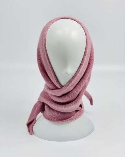 Теплый шарф из ангоры пудровый Annasun