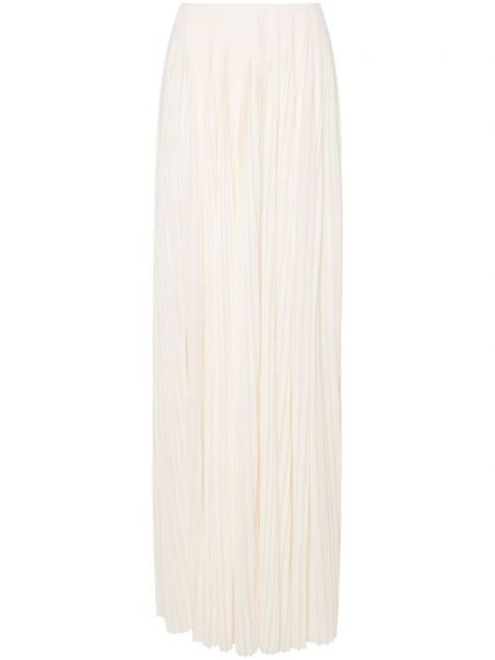 Plisirana maksi suknja Saint Laurent bijela