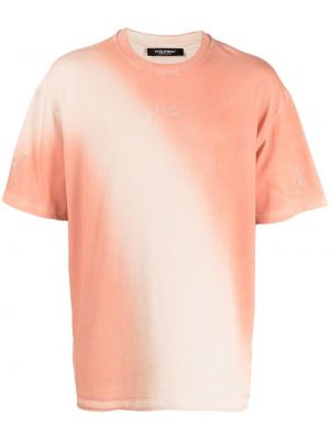 Tričko s výšivkou s přechodem barev A-cold-wall* oranžové