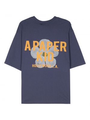 T-shirt aus baumwoll mit print A Paper Kid blau